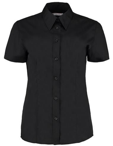 K-KK728-Womens Classic Fit Workforce Poplin Shirt Short Sleeve